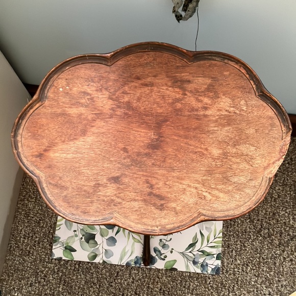 58874EC: BRANDT Cherry Pedestal Occasional End Table - Picture 3 of 9